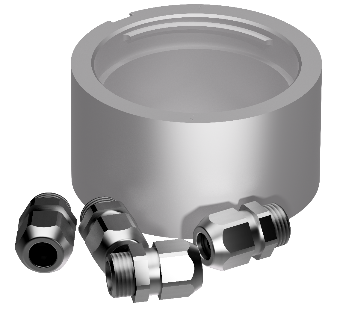 Aluminium mounting base, 4CD, (K-lock)